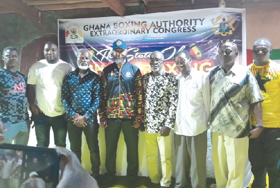 Yaw Ampofo Ankrah, DG of the NSA (arrowed) joined the board members of the GBA and other stakeholders at the congress Yaw Ampofo Ankrah, DG of the NSA (arrowed) joined the board members of the GBA and other stakeholders at the congress