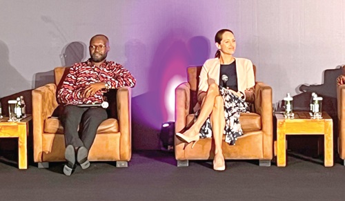Dr Dan Armooh (left), Managing Director of Acacia Health Insurance, and Emma Knox, CEO of Vitality Health International Africa, seated during a panel discussion Dr Dan Armooh (left), Managing Director of Acacia Health Insurance, and Emma Knox, CEO of Vitality Health International Africa, seated during a panel discussion
