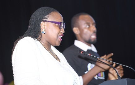Irene Baaba Hagan (right), Board Chairperson, GTBank, speaking at the event Irene Baaba Hagan (right), Board Chairperson, GTBank, speaking at the event