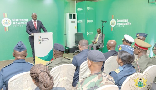 Dr Edward Omane Boamah, Minister of Defence, speaking at the event Dr Edward Omane Boamah, Minister of Defence, speaking at the event