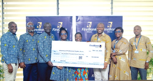 From left to right: Enoch Vanderpuye, Enoch Adams, Victor Yaw Asante, Naa Adokailey Amofa, Lorraine Gyan, Prof. Samuel Antwi, Leticia Akyeampong and Freeman Kwadey From left to right: Enoch Vanderpuye, Enoch Adams, Victor Yaw Asante, Naa Adokailey Amofa, Lorraine Gyan, Prof. Samuel Antwi, Leticia Akyeampong and Freeman Kwadey