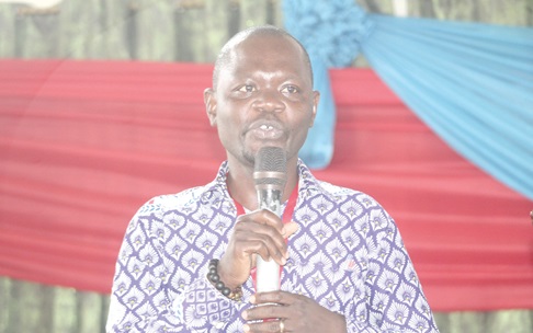 Dr Linus Linnaeus Tannor (inset), Director, Research, Ghana National Association of Teachers, Institute for Research and Industrial Relations Studies, addressing the conference. Picture: ESTHER ADJORKOR ADJEI Dr Linus Linnaeus Tannor (inset), Director, Research, Ghana National Association of Teachers, Institute for Research and Industrial Relations Studies, addressing the conference. Picture: ESTHER ADJORKOR ADJEI