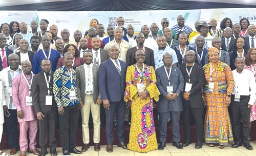 Prof. Ahmed Abdulai Jinapor (5th from left), Director-General, GTEC, Prof. Eric Yirenkyi Danquah (4th from right), Chairman, Ghana National Research Fund, and some dignitaries after the opening of a two-day Summer School in Kumasi. Those with them include Prof. Rita Akosua Dickson (5th from right), Vice Chancellor, KNUST Prof. Ahmed Abdulai Jinapor (5th from left), Director-General, GTEC, Prof. Eric Yirenkyi Danquah (4th from right), Chairman, Ghana National Research Fund, and some dignitaries after the opening of a two-day Summer School in Kumasi. Those with them include Prof. Rita Akosua Dickson (5th from right), Vice Chancellor, KNUST