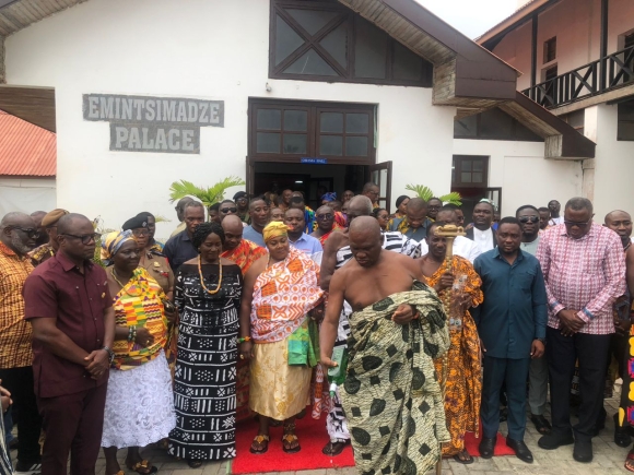 Oguaa Chiefs invoke blessings for Vice-President Naana Jane Opoku-Agyemang and Ghana Oguaa Chiefs invoke blessings for Vice-President Naana Jane Opoku-Agyemang and Ghana