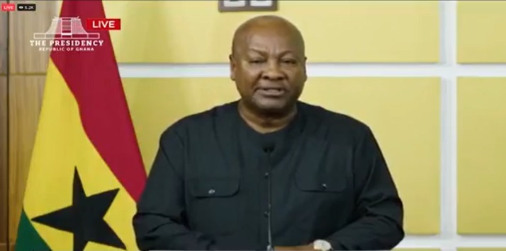 FULL TEXT: National broadcast by President John Dramani Mahama on the tragic helicopter crash at Adansi Akrofrom