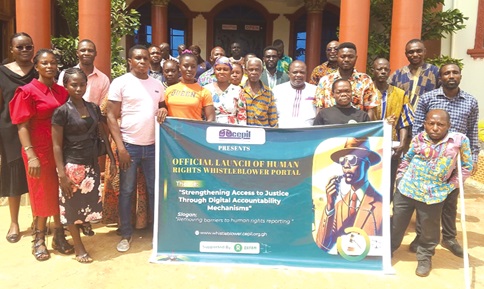 Participants after the launch of the whistleblower portal at Goaso Participants after the launch of the whistleblower portal at Goaso