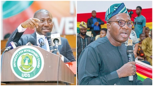 Alexander Afenyo-Markin, Minority Leader, addressing participants, Mahama Ayariga, Majority Leader, speaking at the conference Alexander Afenyo-Markin, Minority Leader, addressing participants, Mahama Ayariga, Majority Leader, speaking at the conference