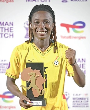 • Alice Kusi was voted MVP in Ghana’s win against South Africa • Alice Kusi was voted MVP in Ghana’s win against South Africa