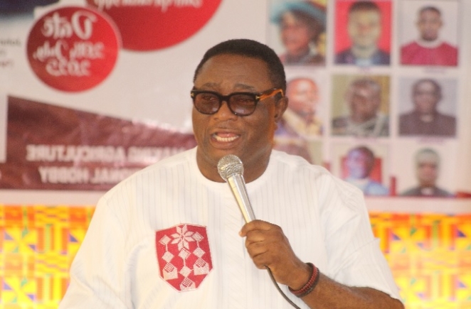 Mr Elvis Afriyie Ankrah speaking at the event