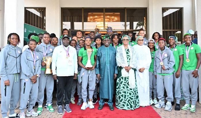 President Tinubu honours Super Falcons with national awards, houses, $100,000 each following WAFCON victory President Tinubu honours Super Falcons with national awards, houses, $100,000 each following WAFCON victory
