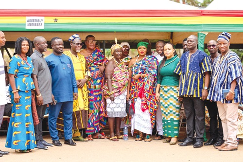 Mavis Kuukua Bissue (3rd from right), MP for Ahanta West Constituency, with dignitaries after the launch Mavis Kuukua Bissue (3rd from right), MP for Ahanta West Constituency, with dignitaries after the launch