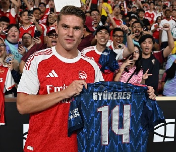 Viktor Gyokeres has smashed Arsenal's shirt sales record in the days after his signing was confirmed