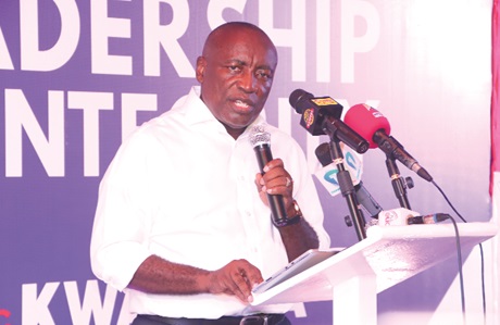 Kwabena Agyei Agyapong, New Patriotic Party Flagbearer aspirant, addressing the press conference. Picture: ELVIS NII NOI DOWUONA Kwabena Agyei Agyapong, New Patriotic Party Flagbearer aspirant, addressing the press conference. Picture: ELVIS NII NOI DOWUONA