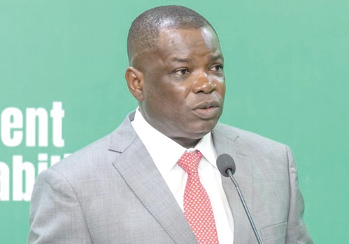 Kwame Governs Agbodza (inset), Minister of Roads and Highways, taking his turn at the government accountability series in Accra