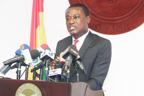 •Kissi Agyebeng, the Special Prosecutor, explaining a point during the press conference •Kissi Agyebeng, the Special Prosecutor, explaining a point during the press conference