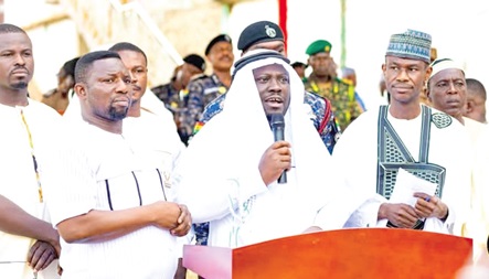 Dr Frank Amoakohene, Ashanti Regional Minister, addressing the Eid-ul-Adha event in Kumasi