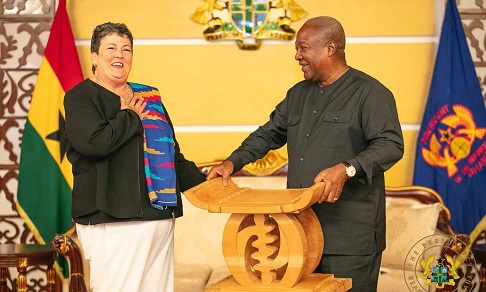 President Mahama bids farewell to outgoing US Ambassador
