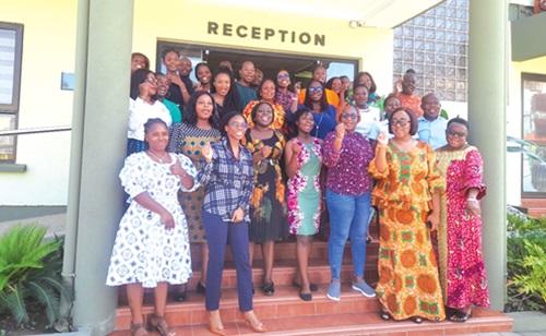 Sheila Minkah-Premo (2nd from right on the front row) with participants and facilitators at the training workshop Sheila Minkah-Premo (2nd from right on the front row) with participants and facilitators at the training workshop