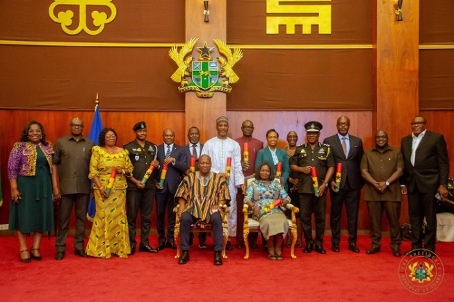 President John Mahama in a group photo with the new Police Council members President John Mahama in a group photo with the new Police Council members