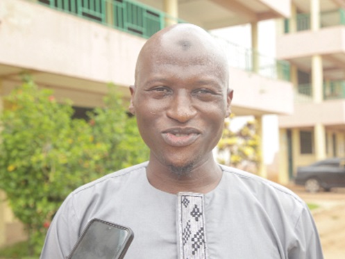 Abdul Rahim Mohammed, Member of the PTA, speaking to the media about his concerns after the visit