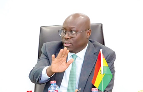 Dr Cassiel Ato Forson (right), Minister of Finance, speaking during his meeting with the leadership of the teacher unions Dr Cassiel Ato Forson (right), Minister of Finance, speaking during his meeting with the leadership of the teacher unions