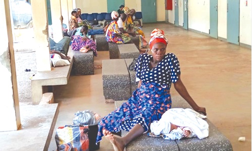 A patient at TTH waiting for consultation 