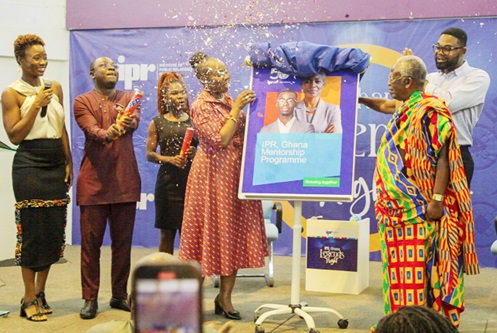 Esther Cobbah (4th from left), President, Institute of Public Relations, unveiling the IPR Mentorship Programme with Kojo Yankah (right), Founder of the African University of Communications & Business Picture: CALEB VANDERPUYE Esther Cobbah (4th from left), President, Institute of Public Relations, unveiling the IPR Mentorship Programme with Kojo Yankah (right), Founder of the African University of Communications & Business Picture: CALEB VANDERPUYE