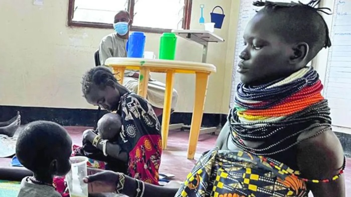 Children on the ward are given milk every three hours in a bid to boost their intake of nutrients Children on the ward are given milk every three hours in a bid to boost their intake of nutrients