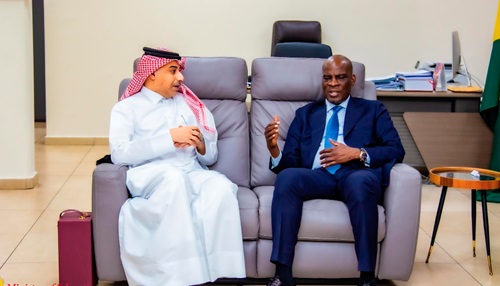 Haruna Iddrisu (right), Education Minister, explaining a point to Khalid Bin Jabor Al-Mesallam, Ambassador of the State of Qatar to Ghana, during the courtesy call Haruna Iddrisu (right), Education Minister, explaining a point to Khalid Bin Jabor Al-Mesallam, Ambassador of the State of Qatar to Ghana, during the courtesy call