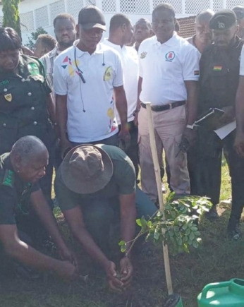 Ekow Panyin Okyere Eduamoah (in hat), Central Regional Minister, planting a tree with support from Owusu Nkwantabisa, Central Regional Manager of the Forestry Commission, to officially launch the Tree for Life initiative in the region Ekow Panyin Okyere Eduamoah (in hat), Central Regional Minister, planting a tree with support from Owusu Nkwantabisa, Central Regional Manager of the Forestry Commission, to officially launch the Tree for Life initiative in the region
