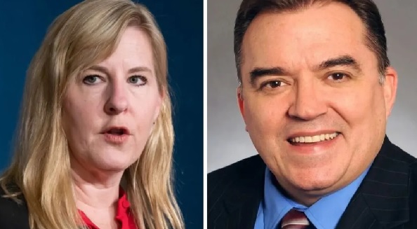 Melissa Hortman (left) and John Hoffman (right) Melissa Hortman (left) and John Hoffman (right)