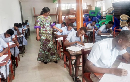 Dr Rosemond Wilson, Head of the National Office of WAEC, during a tour of a BECE centre in Accra Dr Rosemond Wilson, Head of the National Office of WAEC, during a tour of a BECE centre in Accra
