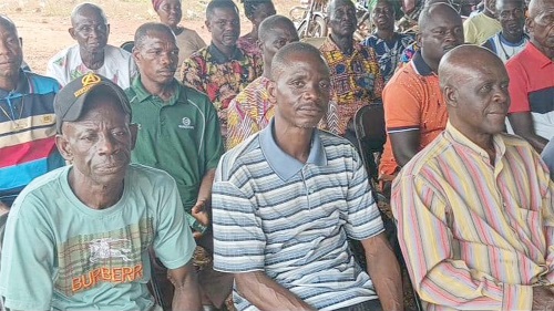 A section of the cashew farmers at the press conference A section of the cashew farmers at the press conference