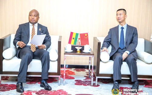 Samuel Okudzeto Ablakwa (left), the Minister of Foreign Affairs, in an engagement with Guo Wei, the Vice Mayor of Nanning in China Samuel Okudzeto Ablakwa (left), the Minister of Foreign Affairs, in an engagement with Guo Wei, the Vice Mayor of Nanning in China