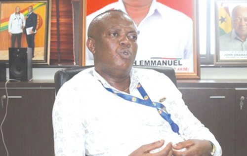 Emmanuel Drah, the Member of Parliament for Upper West Akim, speaking during the interview Emmanuel Drah, the Member of Parliament for Upper West Akim, speaking during the interview