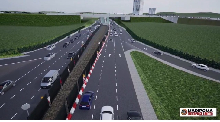 Temporary lane reduction on Madina-Accra road at Tetteh Quarshie Interchange for 4 months
