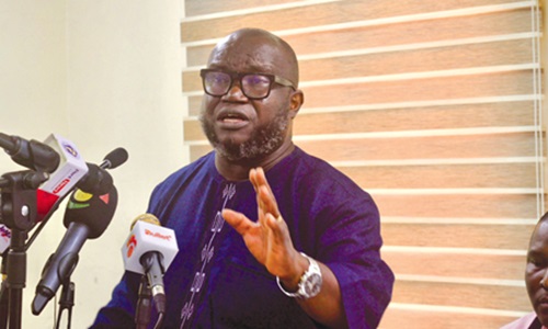 Dr Kenneth Ashigbey, Convener of the Ghana Coalition Against Galamsey, addressing the media. Dr Kenneth Ashigbey, Convener of the Ghana Coalition Against Galamsey, addressing the media.