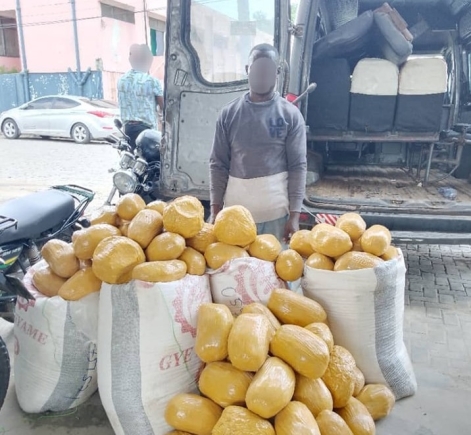 Police arrest man at Nkurakan for concealing suspected Indian hemp in maize