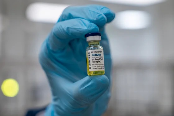 A Yeztugo vial. Gilead Sciences A Yeztugo vial. Gilead Sciences