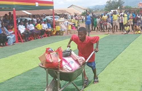 A skit to demonstrate child labour during the ceremony