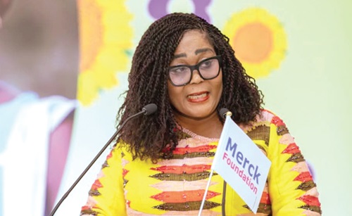 Lordina Mahama, First Lady, speaking at the event Lordina Mahama, First Lady, speaking at the event