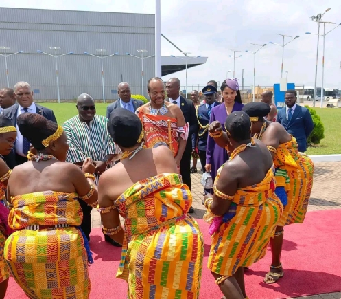 King Mswati III leader of the Kingdom of Eswatini in Ghana