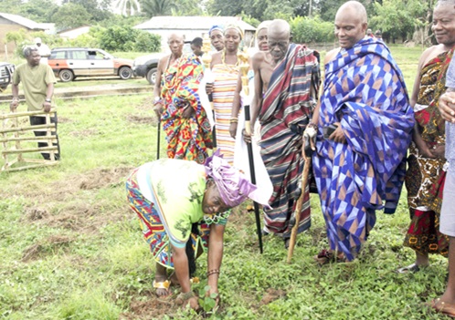 Fidelia Graand-Galon, the Surinamese Ambassador, planting a tree at the festival Fidelia Graand-Galon, the Surinamese Ambassador, planting a tree at the festival