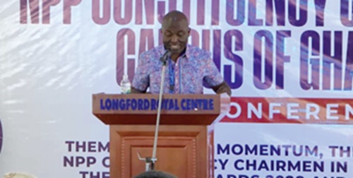 Odeneho Kwaku Appiah speaking at the meeting Odeneho Kwaku Appiah speaking at the meeting