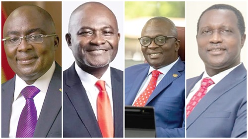Dr Mahamudu Bawumia, Kennedy Ohene Agyapong, Dr Bryan Acheampong, Dr Yaw Osei Adutwum Dr Mahamudu Bawumia, Kennedy Ohene Agyapong, Dr Bryan Acheampong, Dr Yaw Osei Adutwum