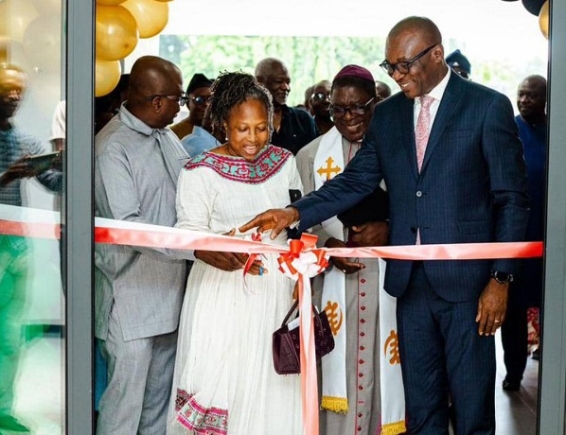 • Dr Abiba Zakariah (2nd from left), acting Commissioner of Insurance, and Seth Aklasi (right), President, Ghana Insurers Association, cutting ribbon to officially open the Insurance House Extend insurance to informal sector — Industry players urged