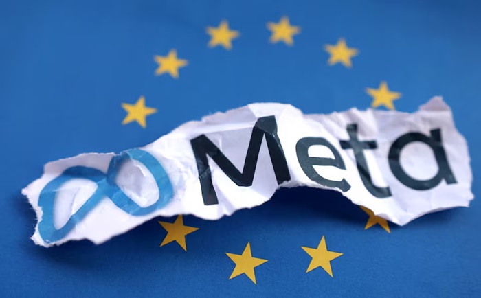EU flag and Meta logo are seen in this illustration taken, May 22, 2023. REUTERS/Dado Ruvic/Illustration/File Photo