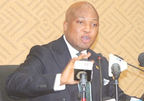 Samuel Okudzeto Ablakwa, the Minister of Foreign Affairs, addressing the press Samuel Okudzeto Ablakwa, the Minister of Foreign Affairs, addressing the press