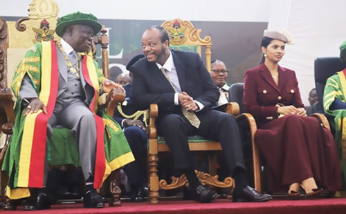 Otumfuo Osei Tutu II (left), the Asantehene, in a chat with King Mswati III Otumfuo Osei Tutu II (left), the Asantehene, in a chat with King Mswati III