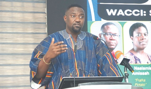 John Dumelo, Deputy Minister of Food and Agriculture, addressing the meeting. Picture: ELVIS NII NOI DOWUONA John Dumelo, Deputy Minister of Food and Agriculture, addressing the meeting. Picture: ELVIS NII NOI DOWUONA